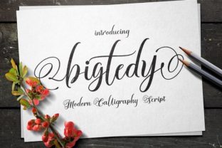 Bigtedy: A Beautiful Handwritten Font