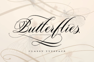 Butterflies: A Elegant Script Font