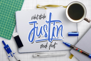 Justin Brush Font for Editorial Design