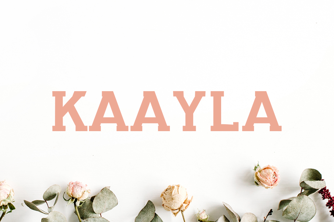 Kaayla: A Stylish Slab Serif Font