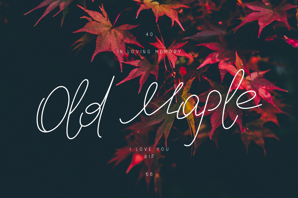 Old Maple: A Handwritten Font with Heart